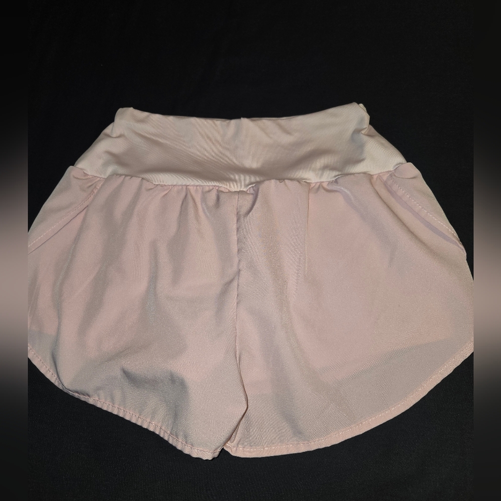 SHEIN Light Pink High-Waist Athletic Shorts - Size 6 (M)
